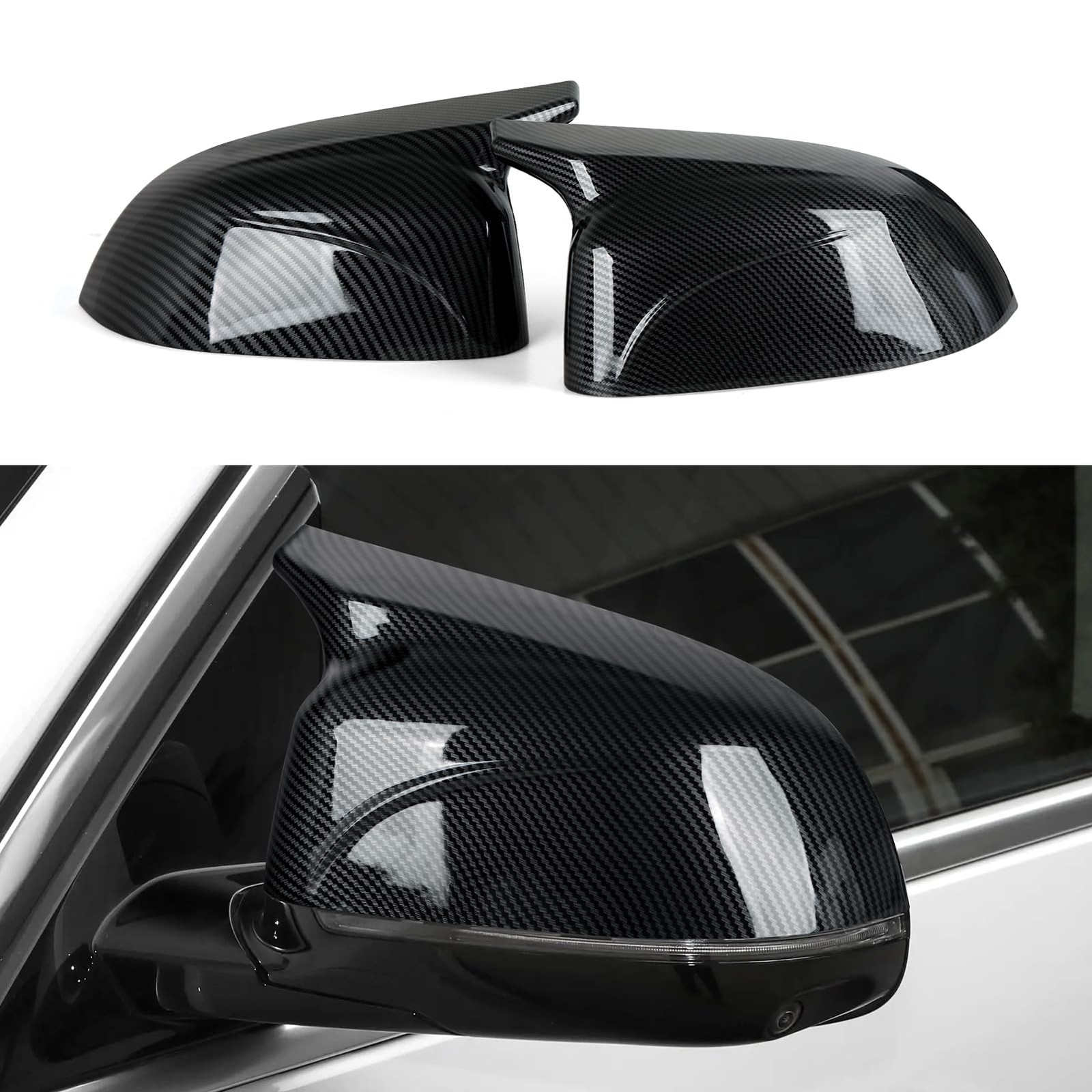 Carbon Fiber Rearview Mirror Cover Trim for BMW X3 X4 X5 X6 X7 Accessories