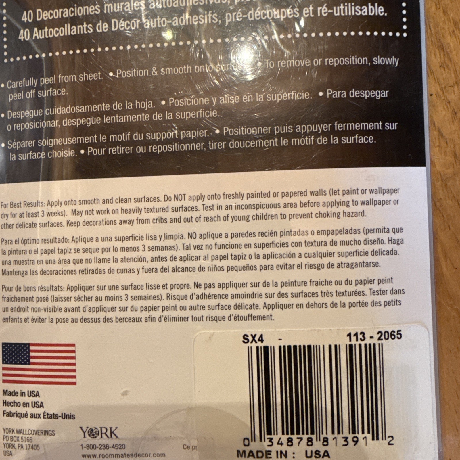 Roommates Rmk1276scs Country Stars And Berries Peel And Stick Wall Decals NIP