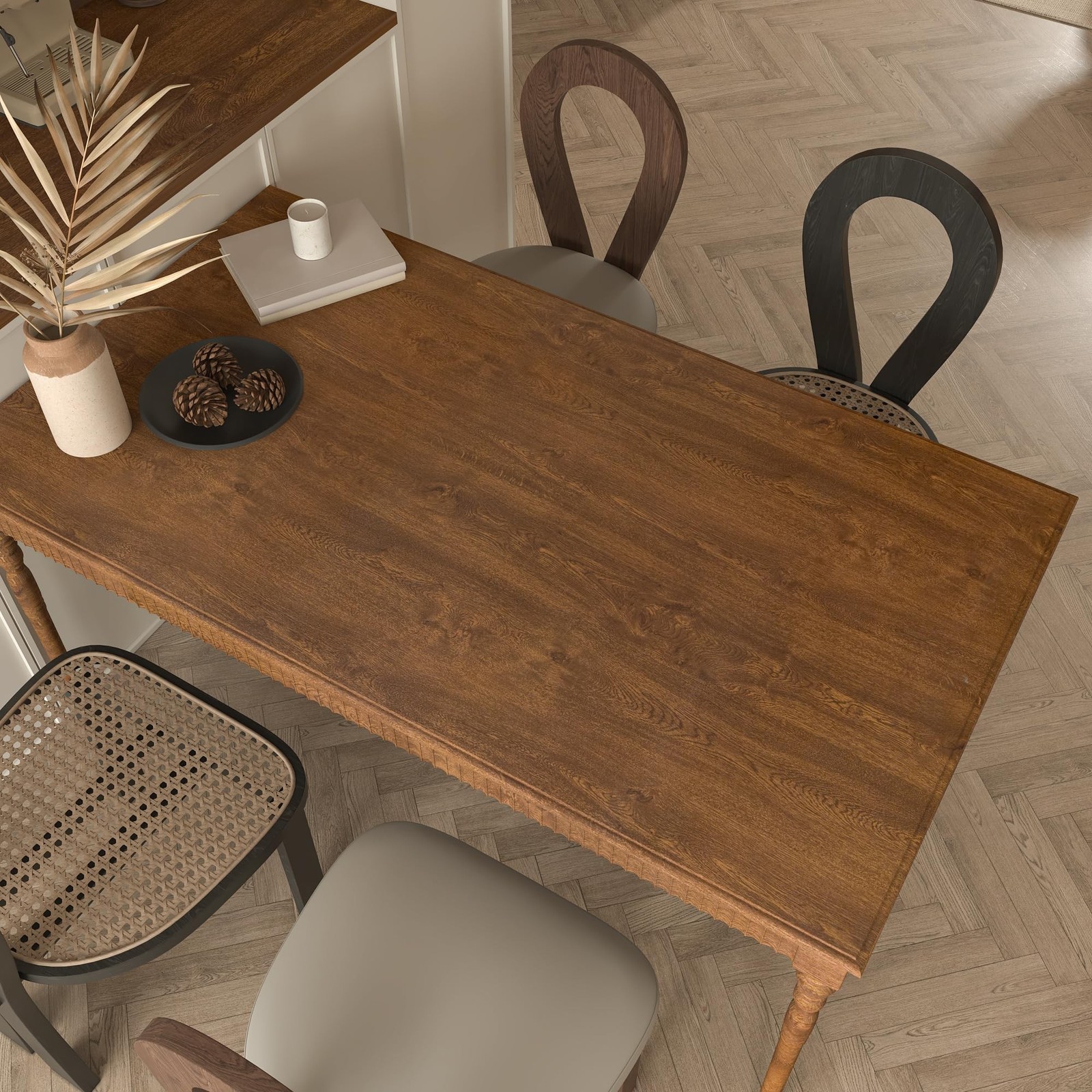 Wood Contact Paper for Countertops Cabinets 16×354 inch Brown Wood Grain Wall…