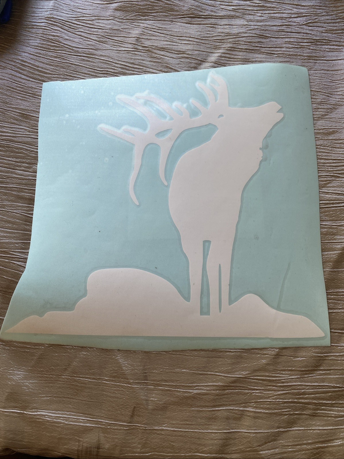 Elk Decal Sticker, 8.5”x8” White Vinyl