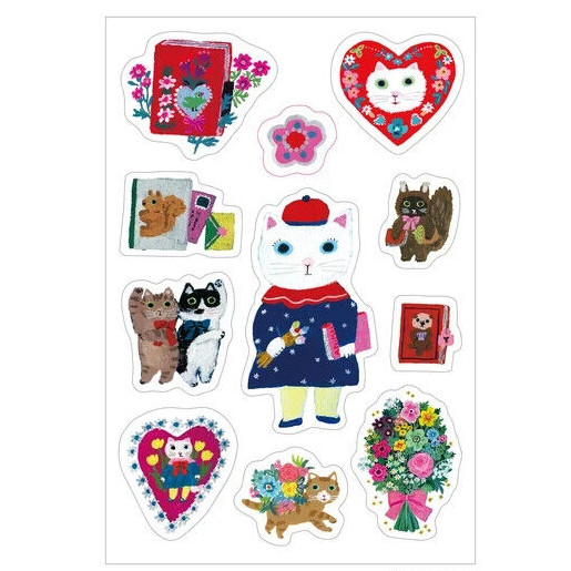Yumi Kitagishi Multi Stickers ART TIME/TEA TIME 11 Patterns 1 Each JAPAN NEW