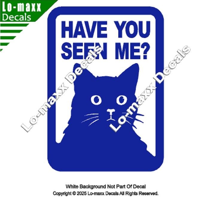 Have You Seen Me Lost Cat Sticker Art Funny Vinyl Decal For Laptop Door Locker