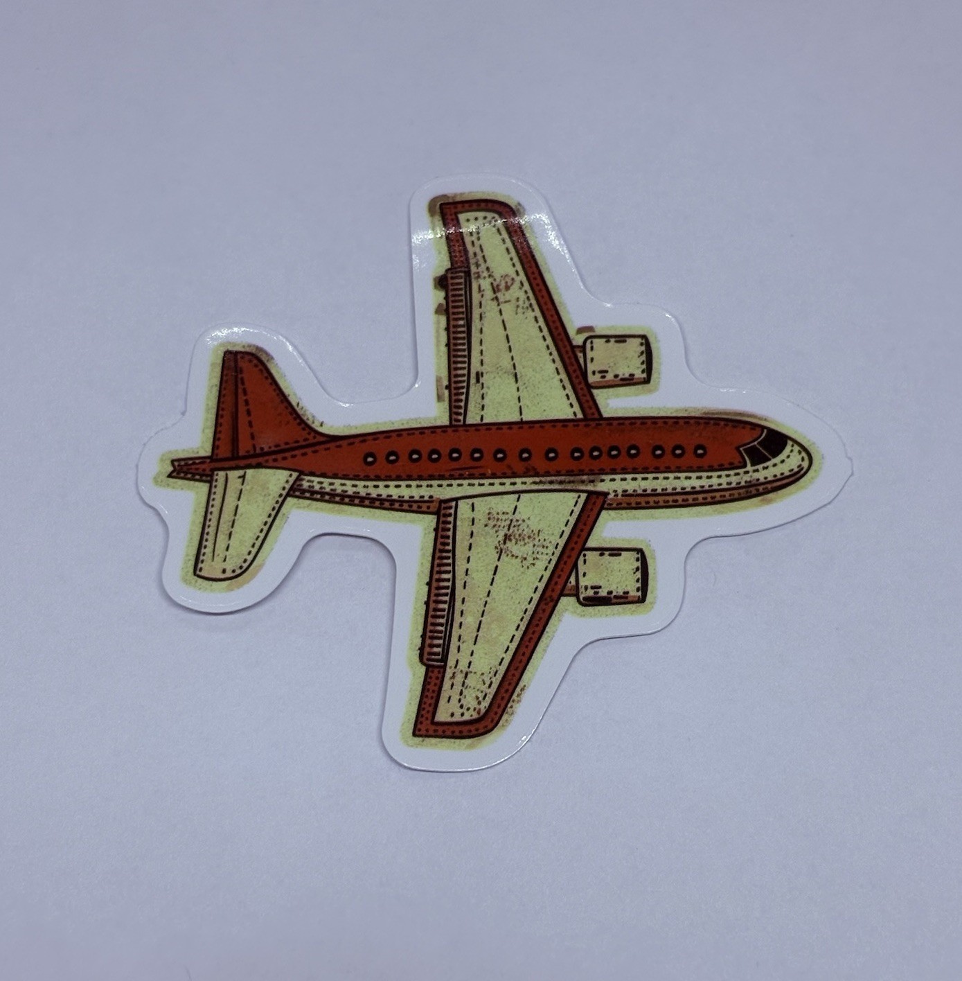 Airplane Jumbo Plane Sticker Vinyl Decal Travel Country Tour Souvenirs Art Tc9