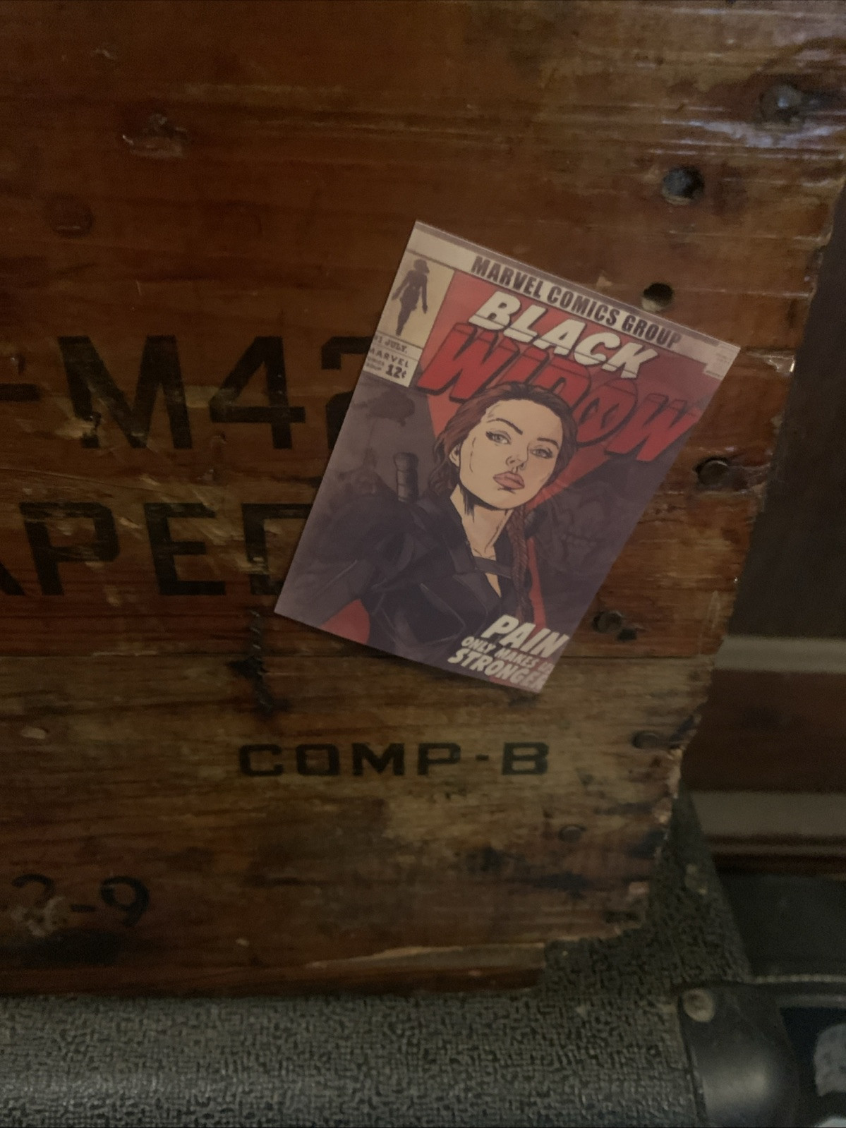 Black Widow Comic Book Sticker Vintage Style Decor Laminated