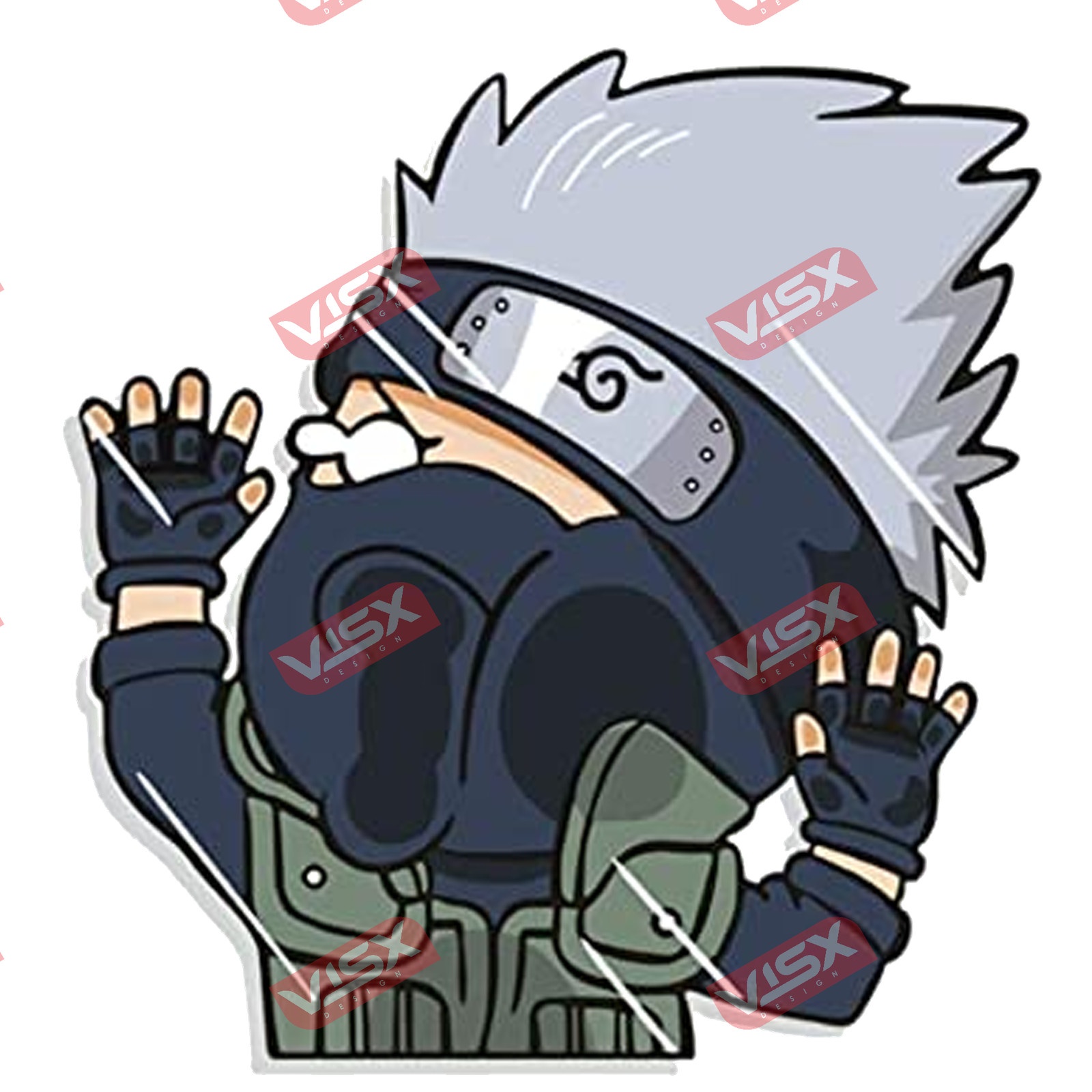 Kakashi Hatake Anime Bumper Sticker Peeker Decal Naruto Car Window Vinyl