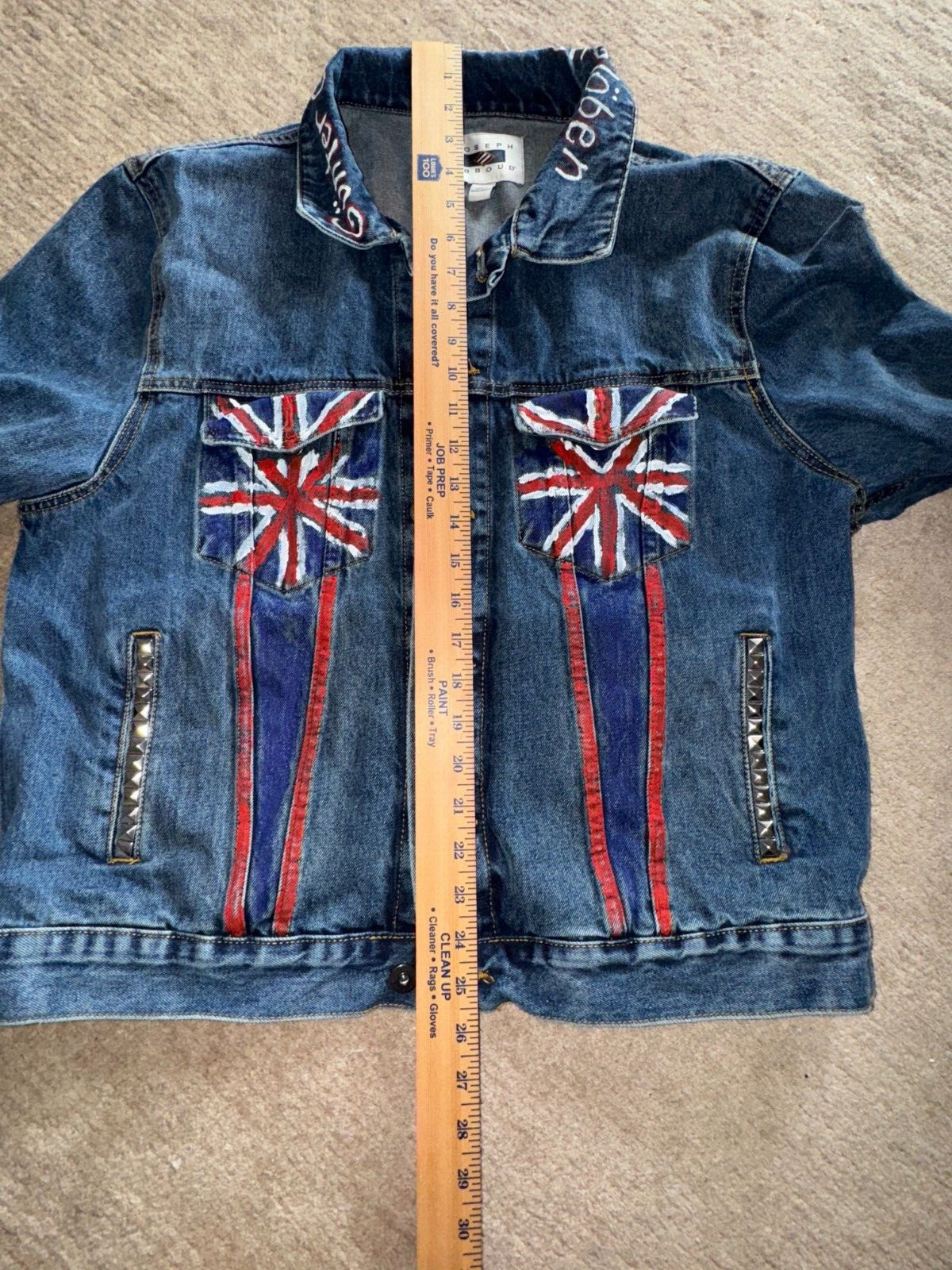 DEF LEPPARD DENIM HANDMADE JACKET- BETTER TO BURN OUT THAN FADE AWAY- PHOTOGRAPH