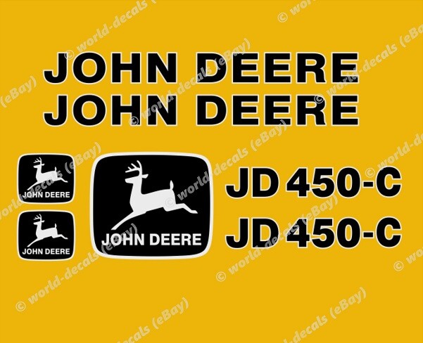 DECAL KIT JOHN DEERE JD 450-C CRAWLER LOADER 450 STICKER SET BM