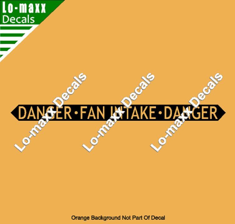 Danger Fan Intake Fighter Jet Militarily Aircraft Insignia Die Cut Vinyl Decal