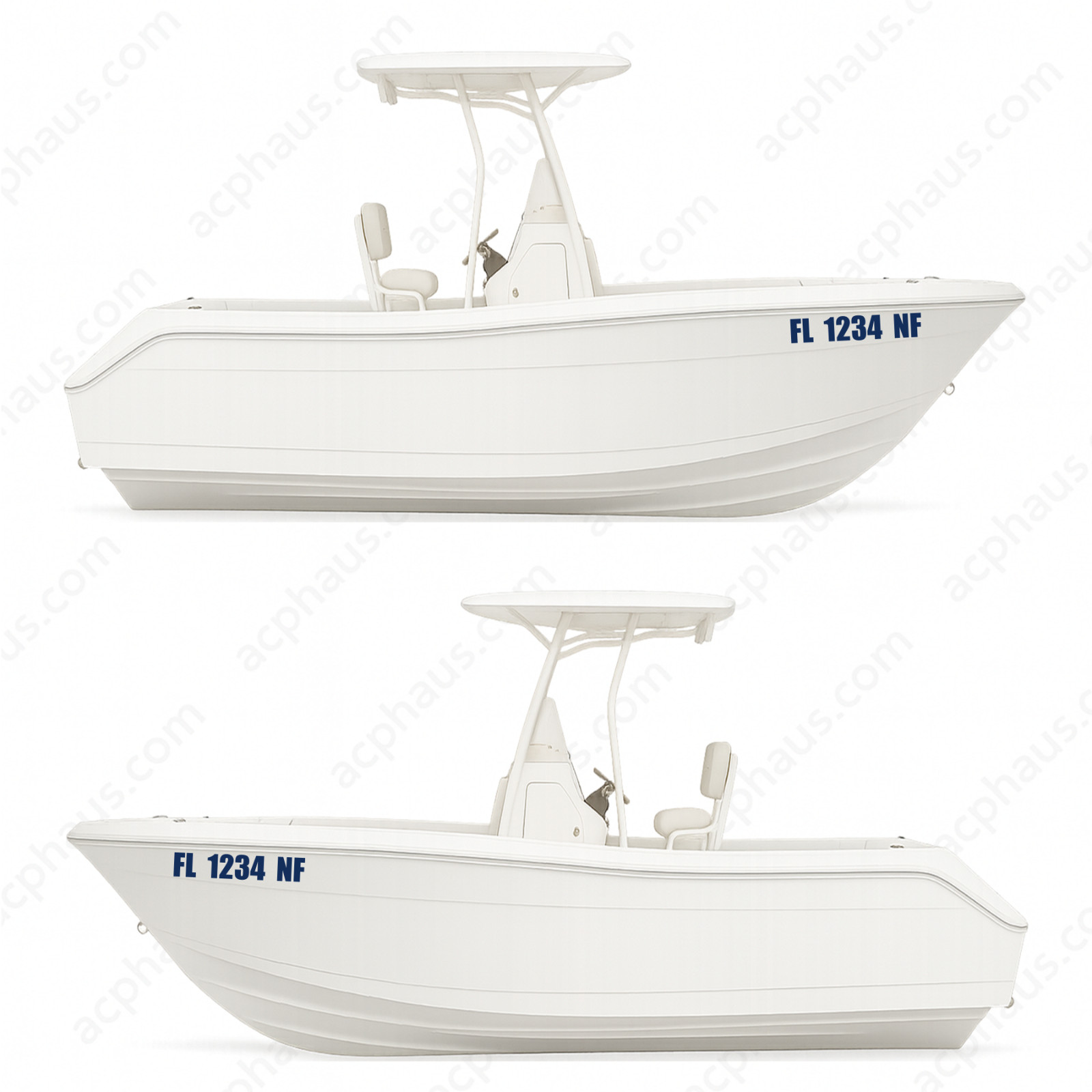 Boat Registration Numbers Decals – Custom ORACAL 751C Vinyl – Right & Left Set