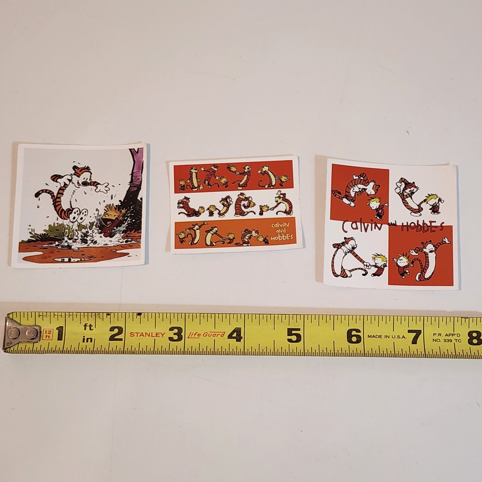 3 Vintage Calvin And Hobbes Stickers 2.25 Inches