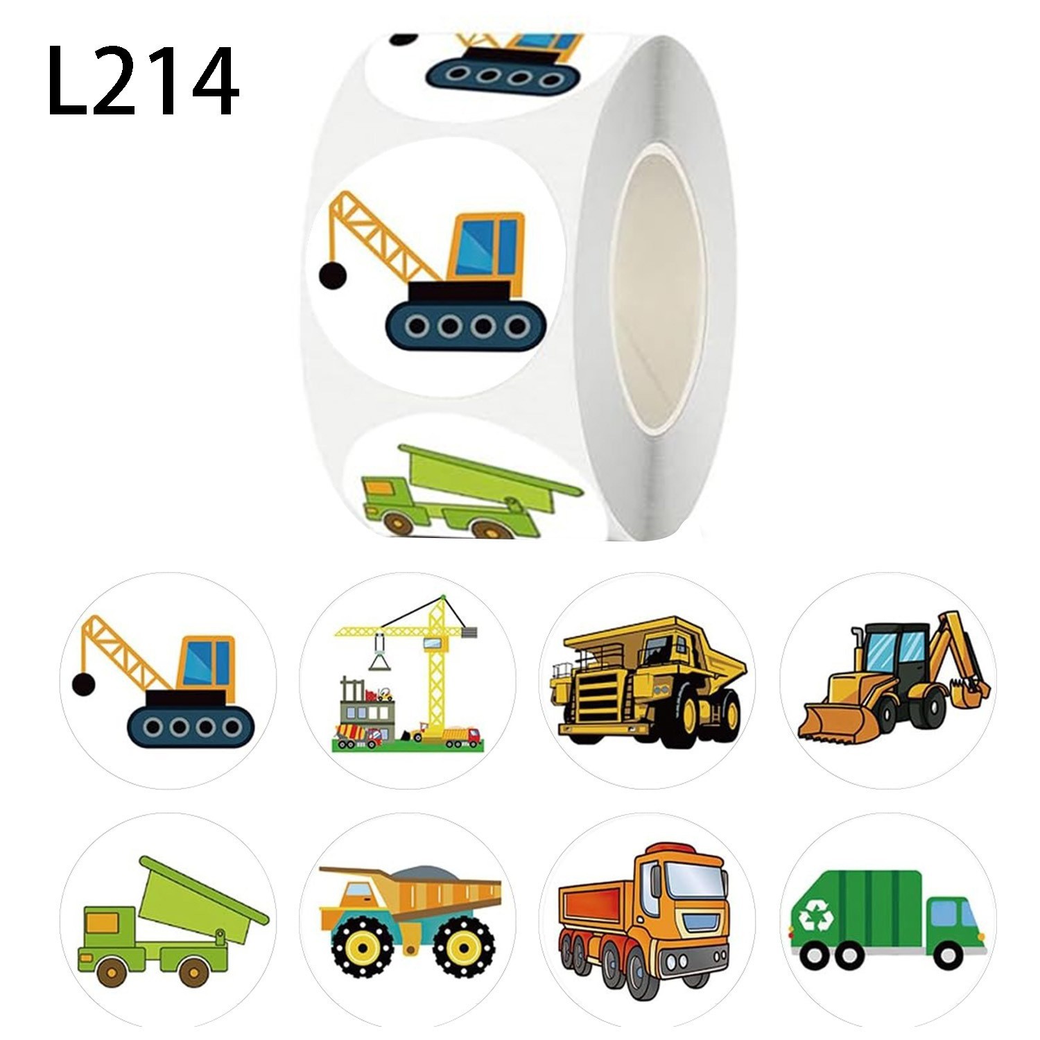 500 Pieces Sticker Labels for Toy Cars Vehicles Decoration Roll Easy to Peel