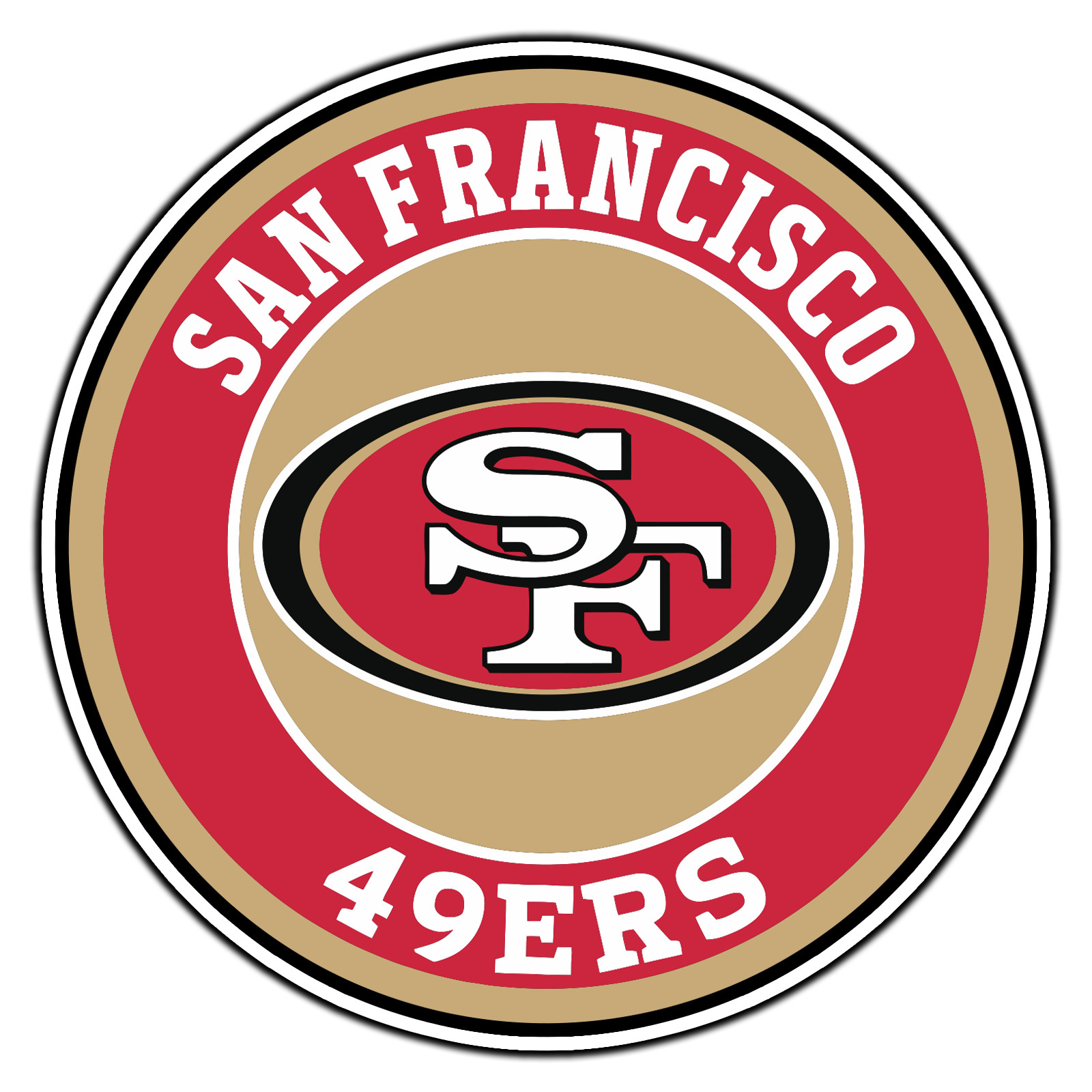 San Francisco 49ers Logo #5 Football Sticker Waterproof Vinyl Decal Die-Cut Car