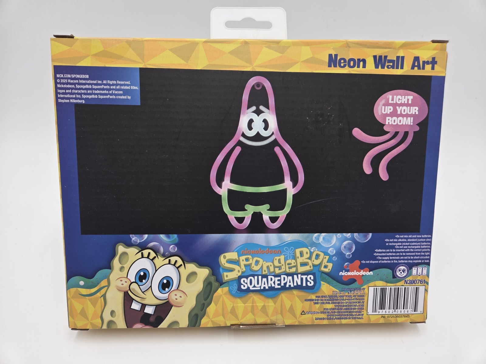 Set of 2 SpongeBob SquarePants and Patrick Neon Wall Art Nickelodeon (Brand New)