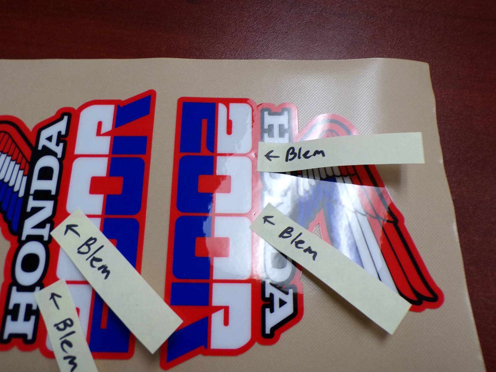HONDA 200R FUEL TANK GASTANK DECAL FUELTANK MADE IN AMERICA USA STICKER *BLEM*