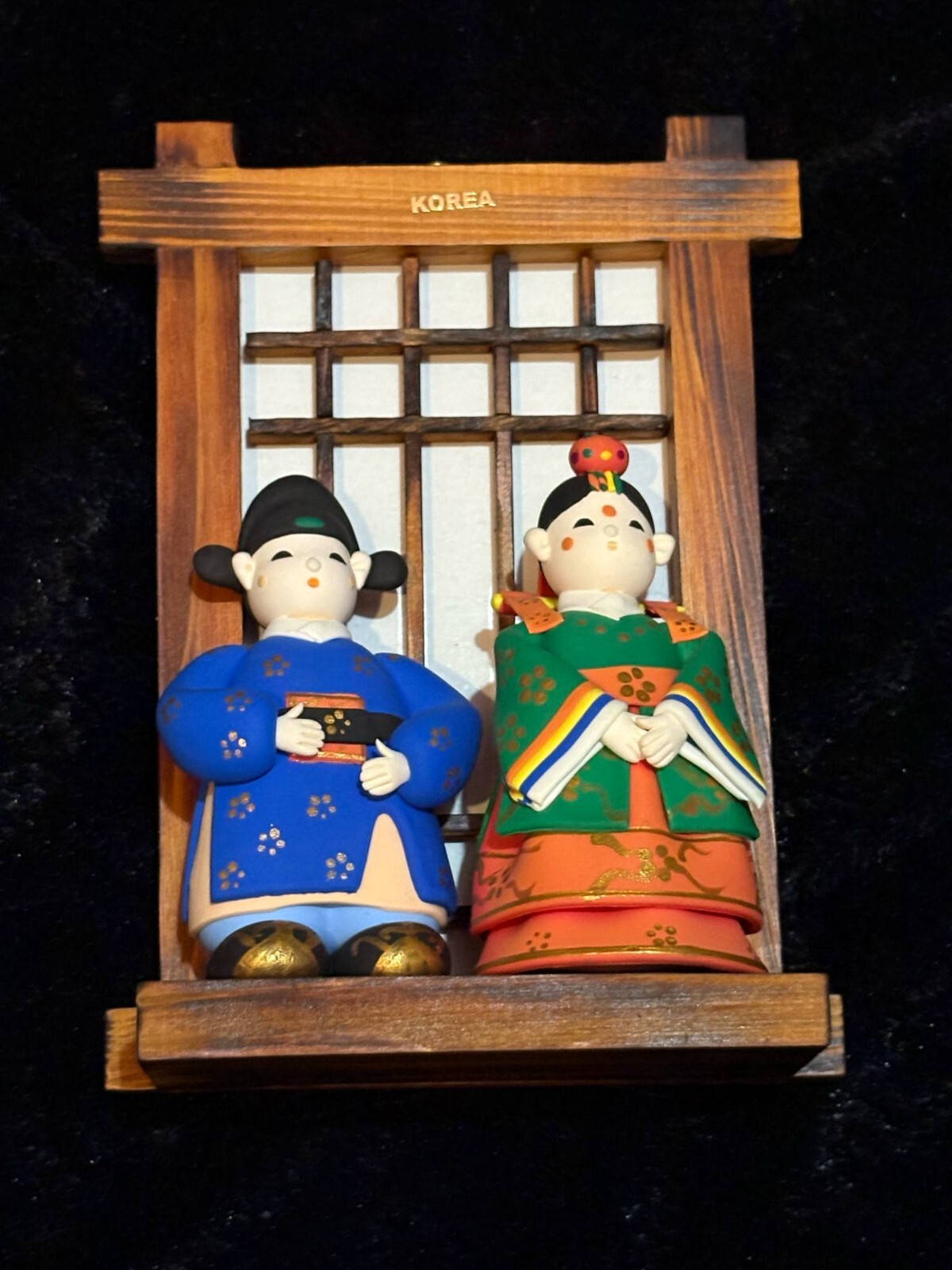 Korean Handmade Miniature Figure Married Couple