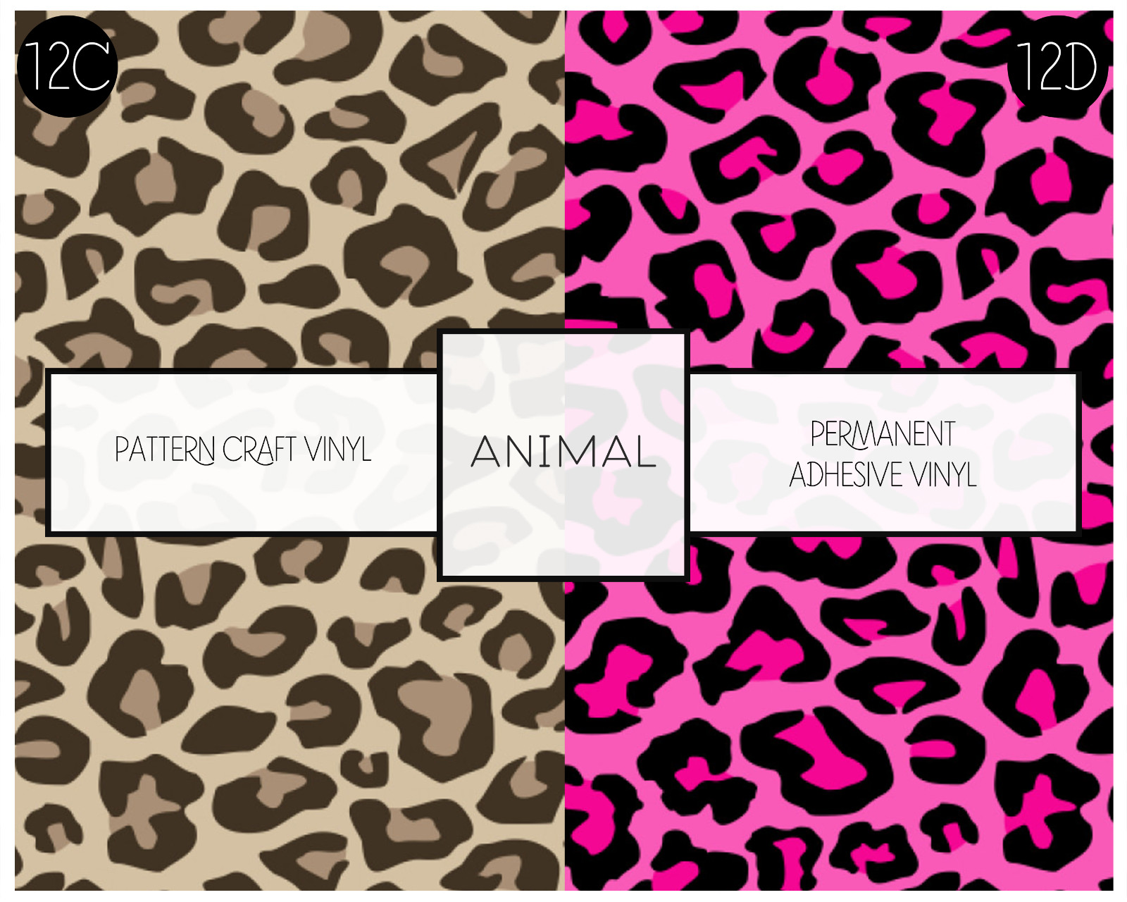 Leopard Print Cricut Vinyl Sticker Oracal 651 Permanent Oracal 631 Removable