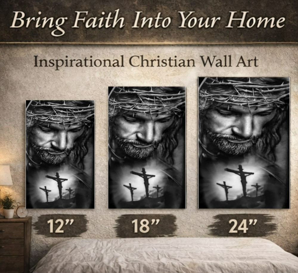 Jesus Diamond Religious Wall Vinyl Decal Graphic (Removable Adhesive Backing)