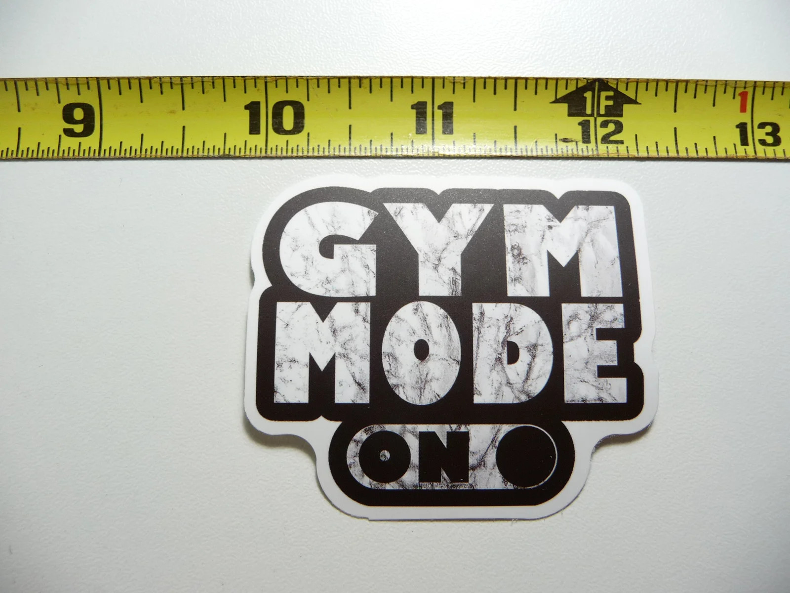 GYM MODE ON SMALL STICKER DECAL GYM WEIGHTLIFTING FITNESS EXERCISE