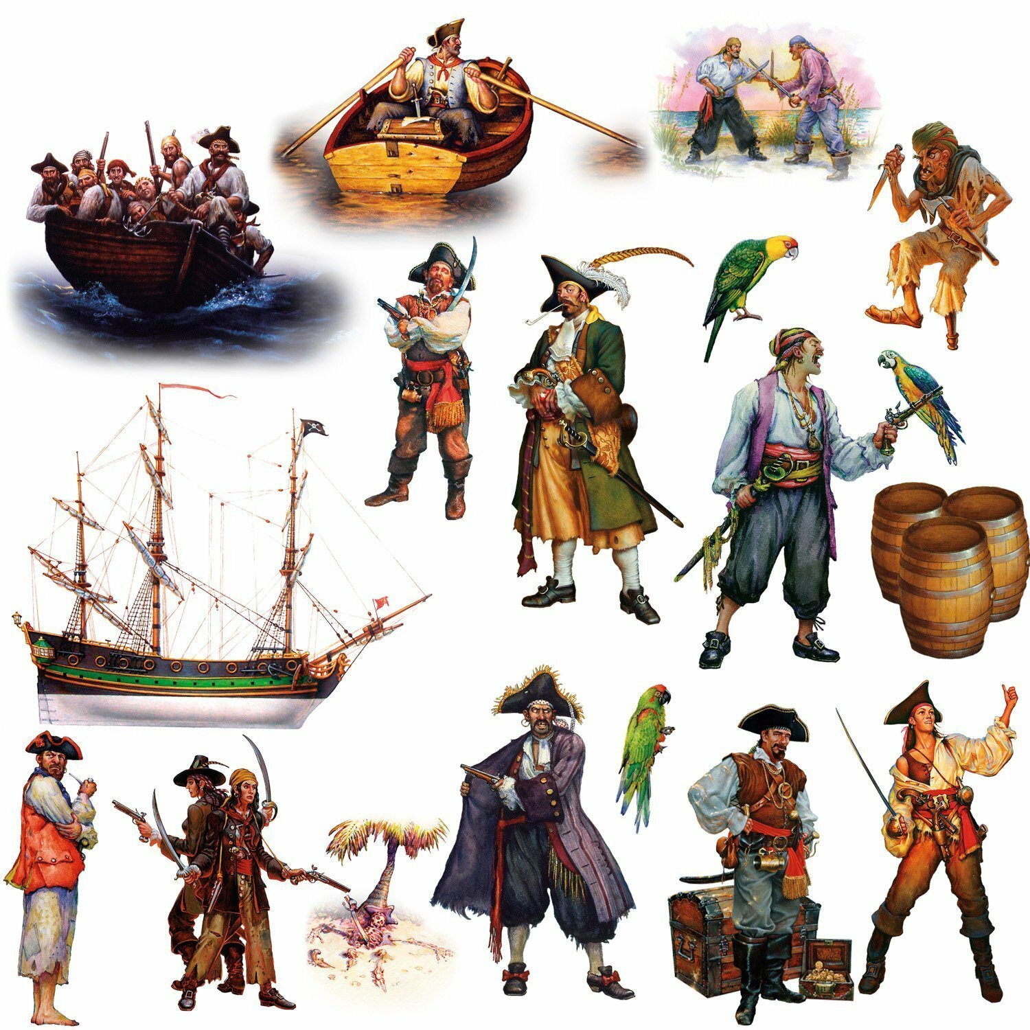 RoomMates Pirates Peelable Appliques RMK1041SCS