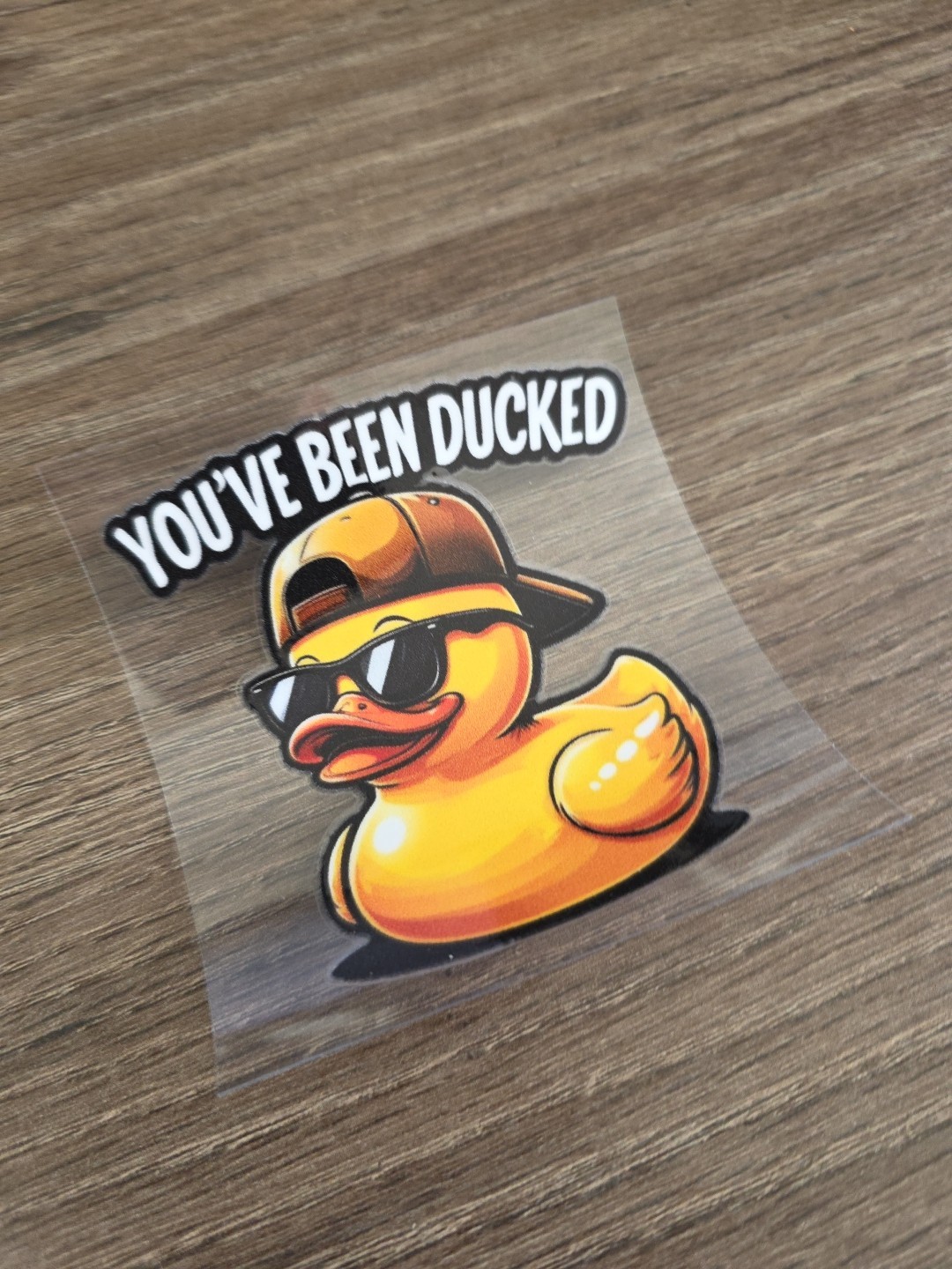 You've Been Ducked Yellow Duck For Jeep UV DTF Raised DECAL STICKER Waterproof