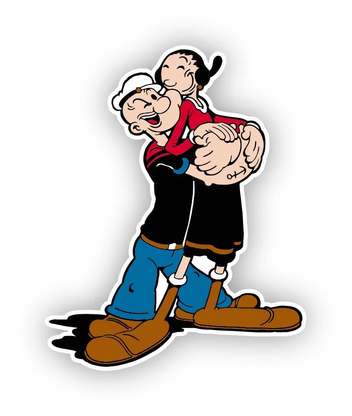 Oyl Olive Popeye Cartoon Vinyl Sticker Car Laptop Phone Wall art