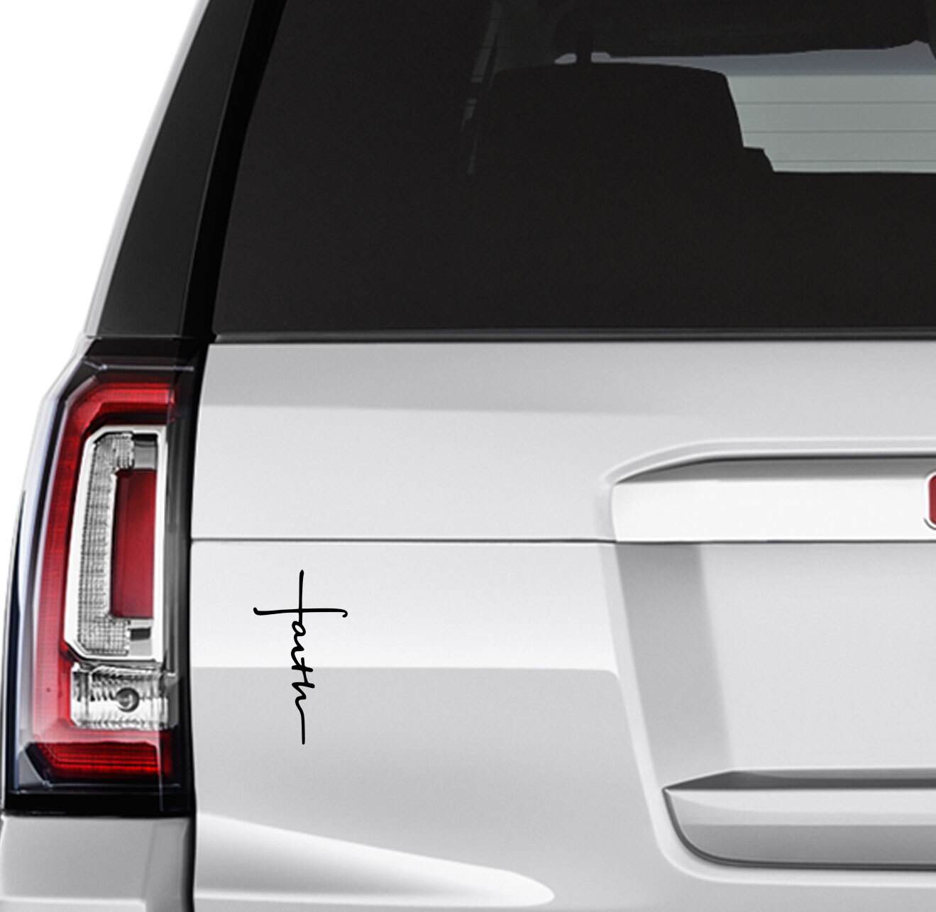 Faith Cross Christian Church Vinyl Decal Sticker for Car Window Wall Door
