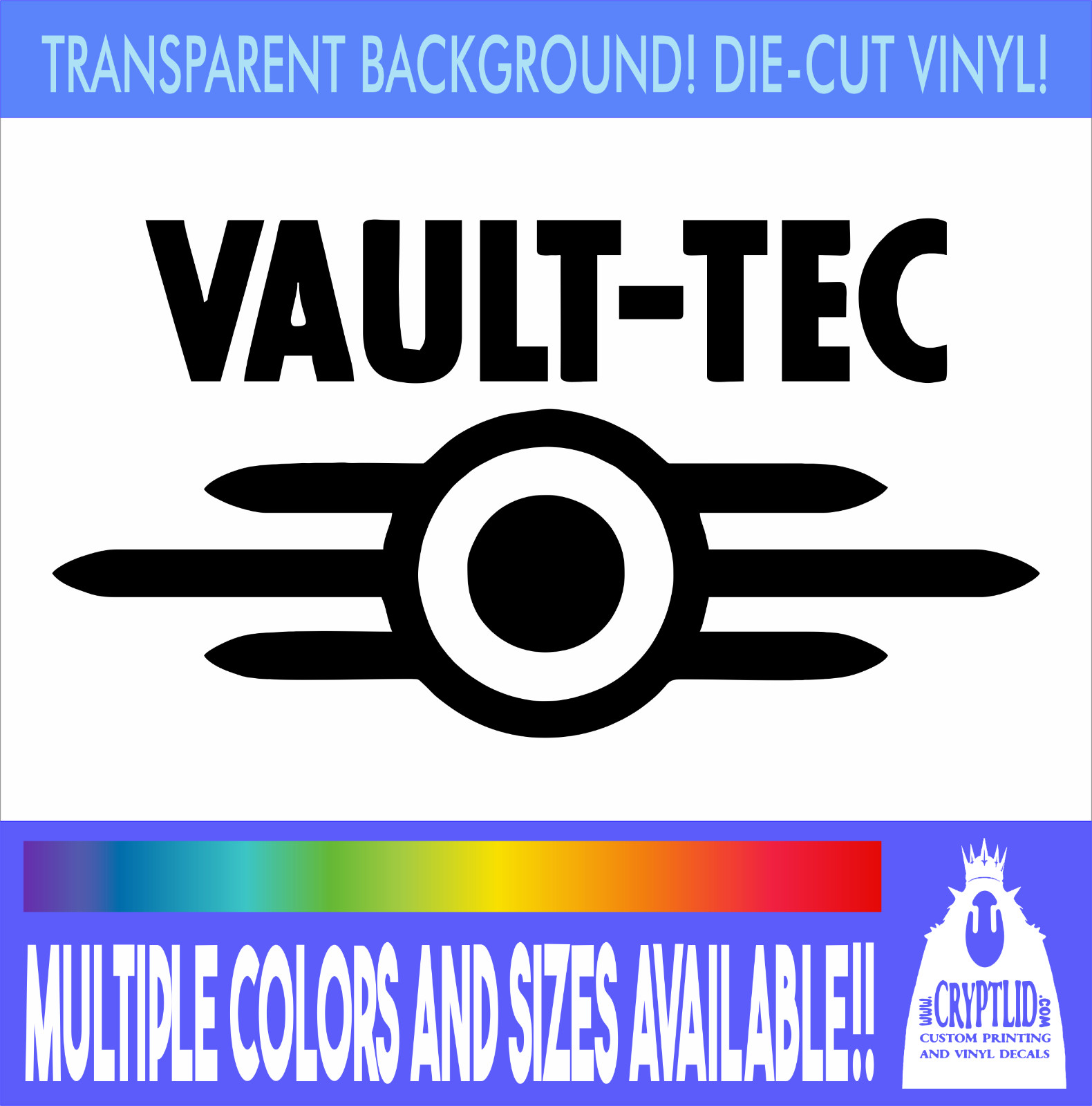 Fallout Vault Tec Sticker Vinyl Decal Pick Size & Color Car Truck Window Bumper