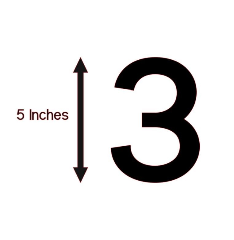 Large Number Stickers Mailbox Address 5" Vinyl Decal Building House Business Car