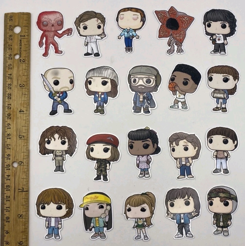 Stranger Things Inspired Waterproof Vinyl Sticker Lot Pack Of 20 Phone Laptop