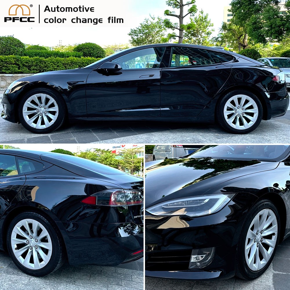 Tesla Model S 16-20 PreCut Paint Protection Film Piano Black Wrap Color Change