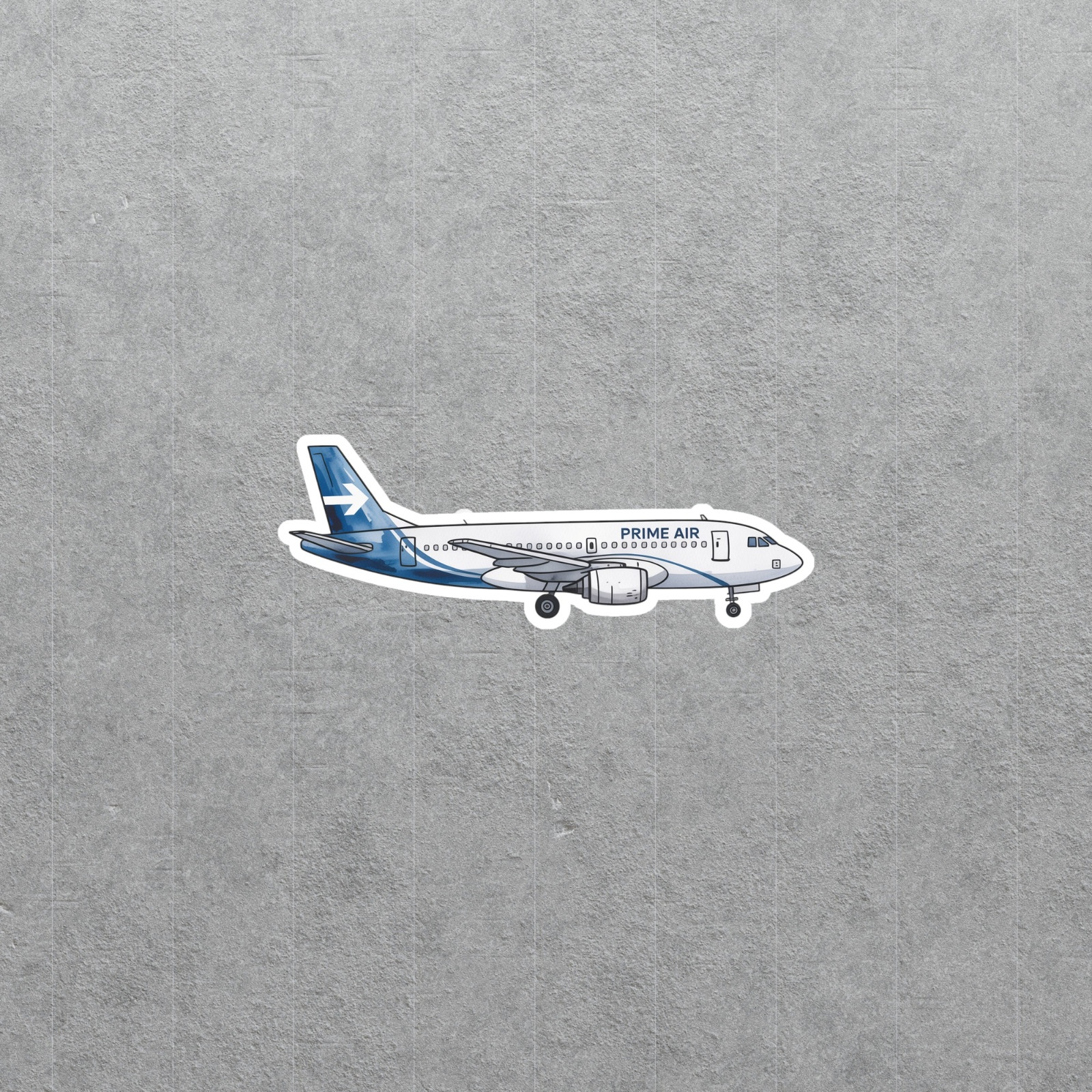 Cargo Jet Illustration Aviation Sticker Decal for Pilots & Airplane Enthusiasts