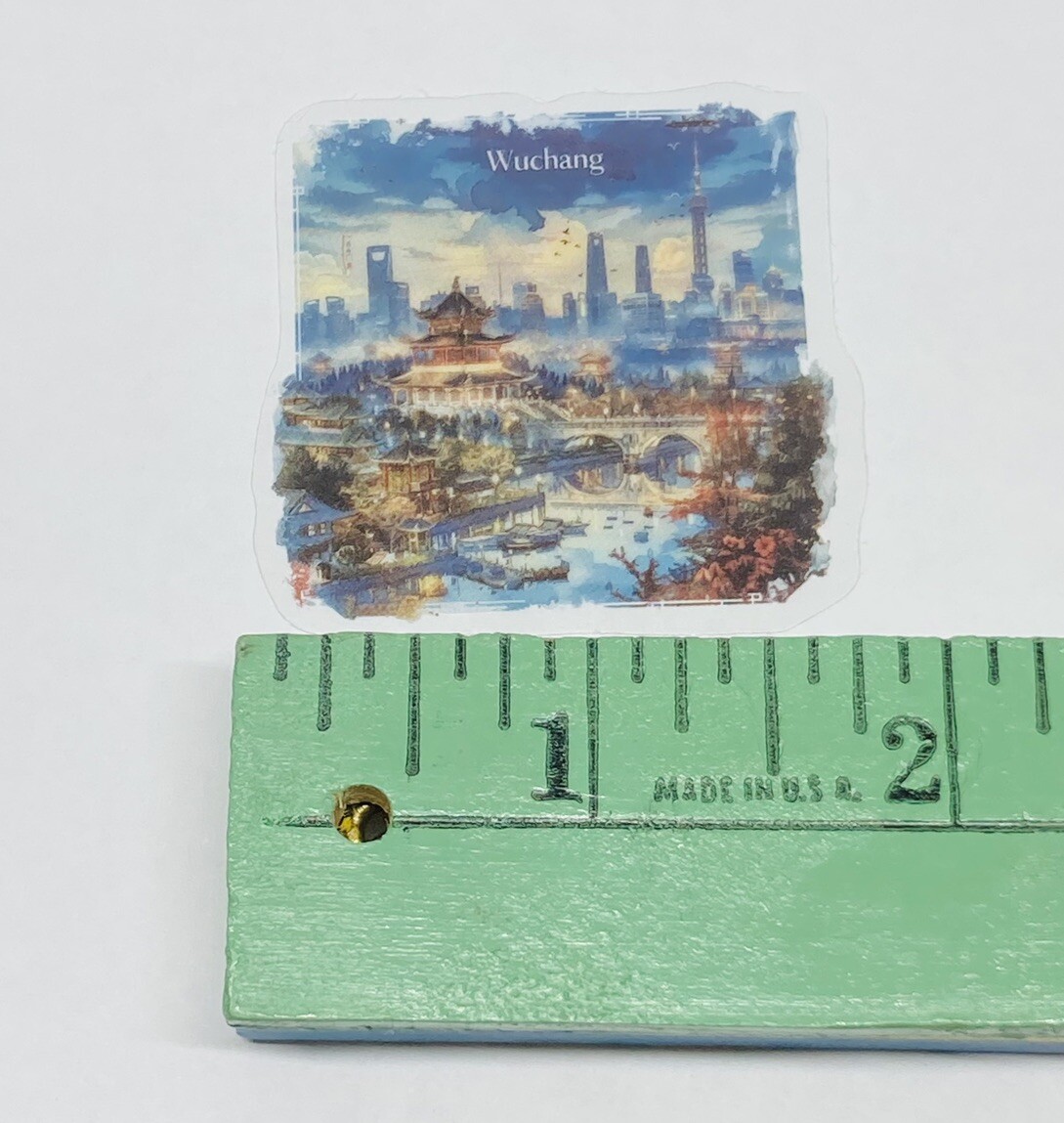Wuchang China Transparent Sticker Travel City Art Decal Vinyl Souvenir Tc6