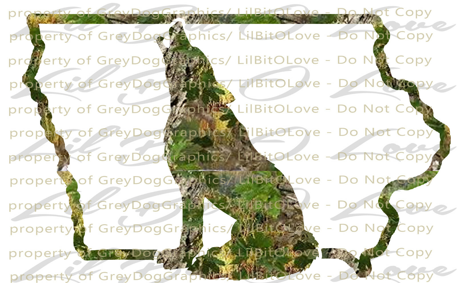 Camo Coyote Iowa IA State Outline Vinyl Decal Sticker Hunting