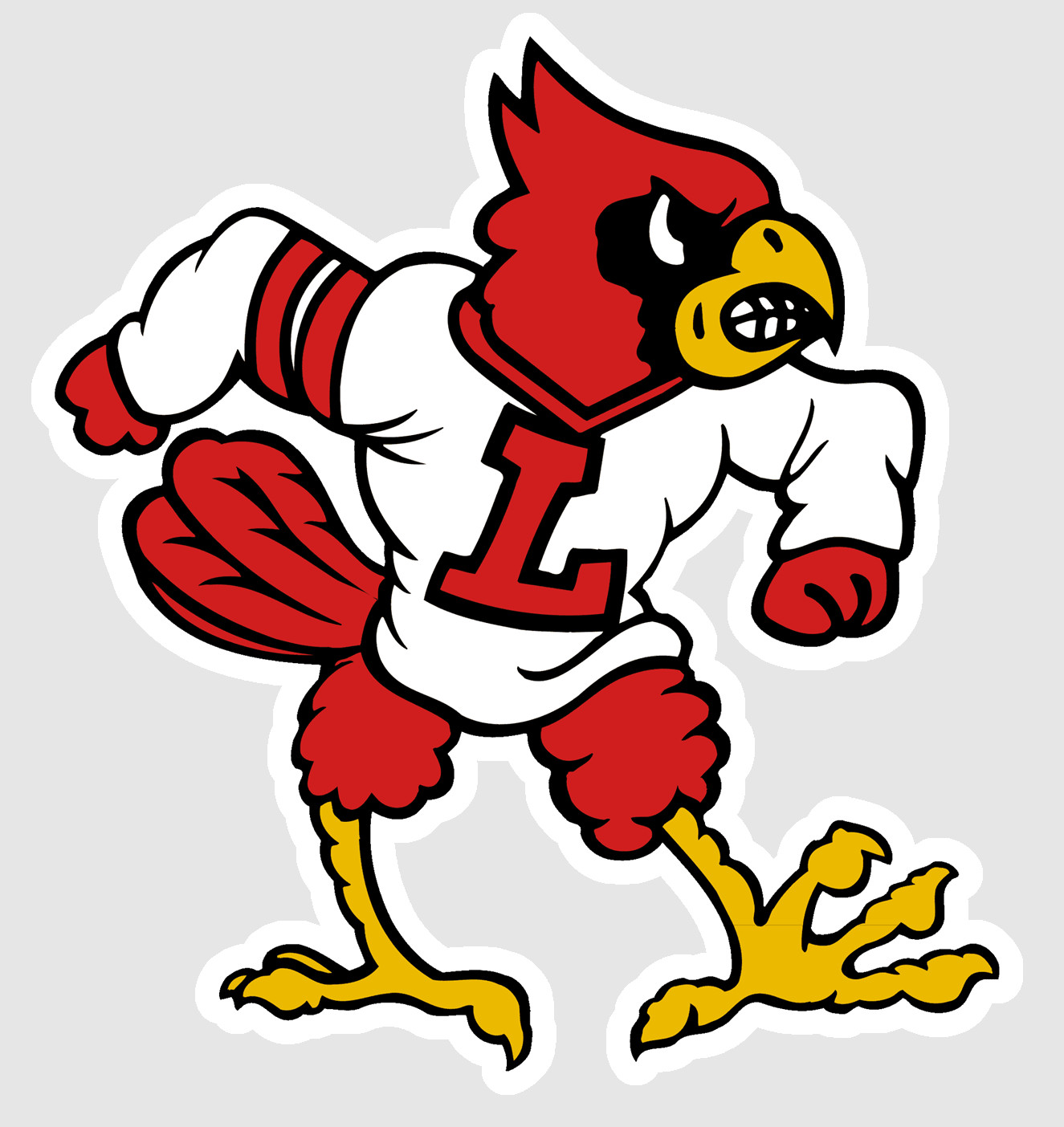 Weather Resistant Vinyl Sticker/Decal – Cardinal Red & Black Football 02