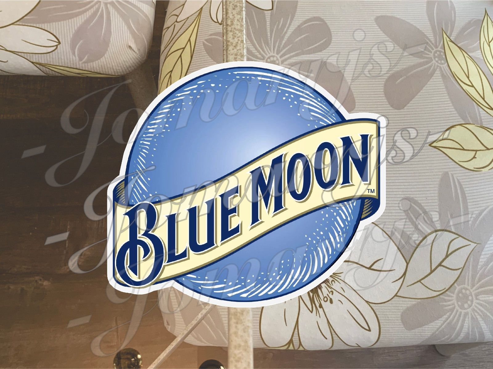 Blue Moon Belgian White Beer Logo Vinyl Sticker Decal tumbler car phone laptop