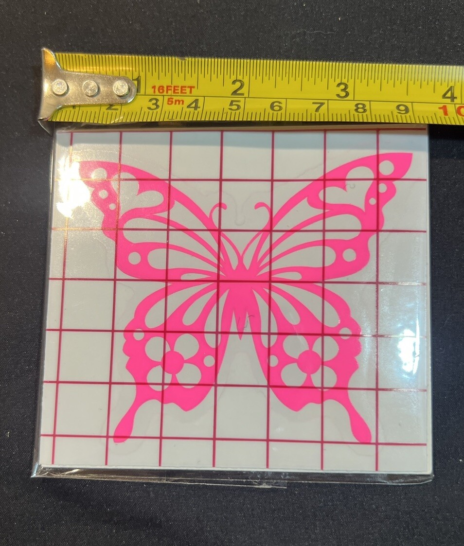 Hot Pink Vinyl Decal Butterfly / Brand New Homemade..
