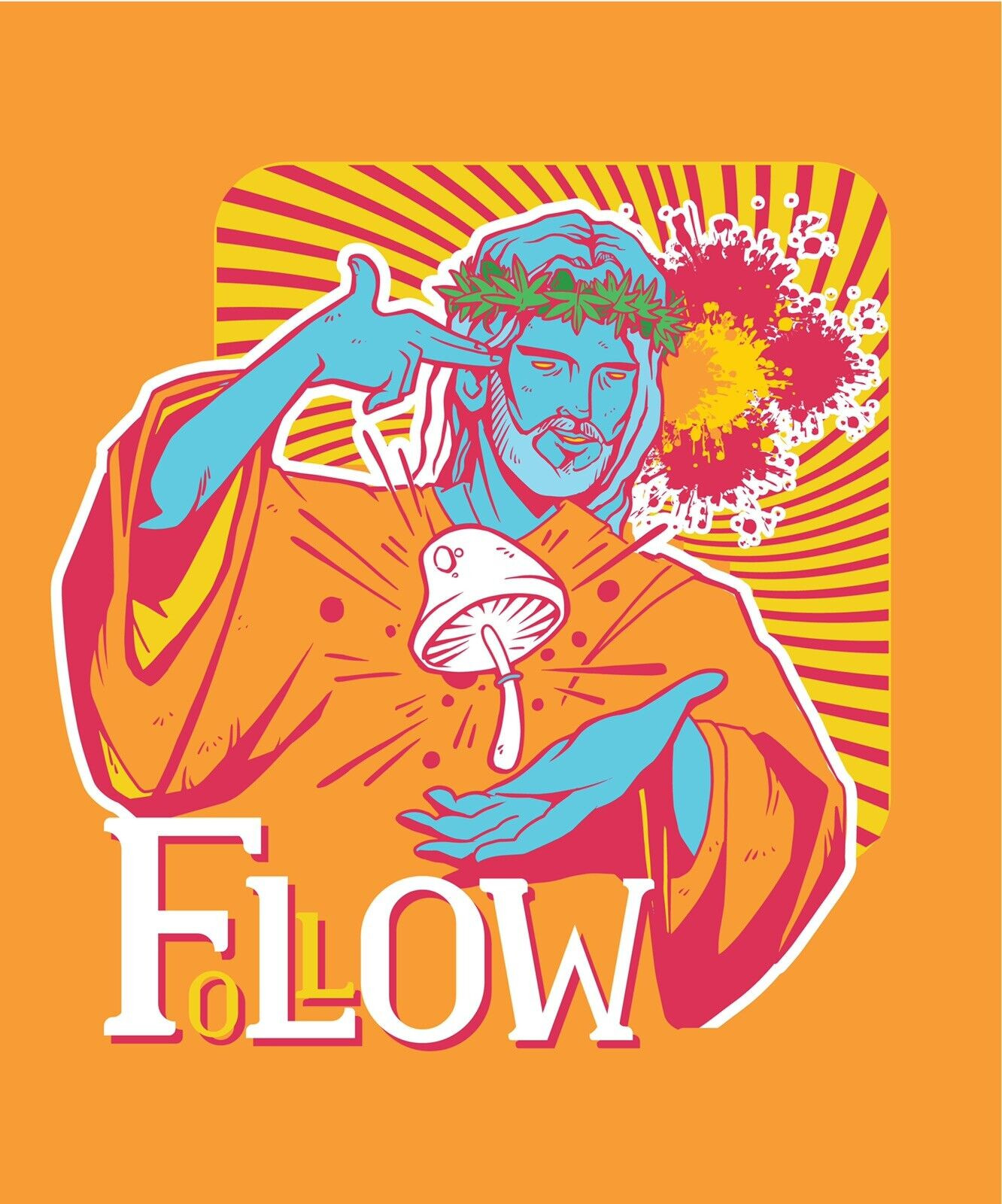 Trippy Follow Jesus Sticker Decal