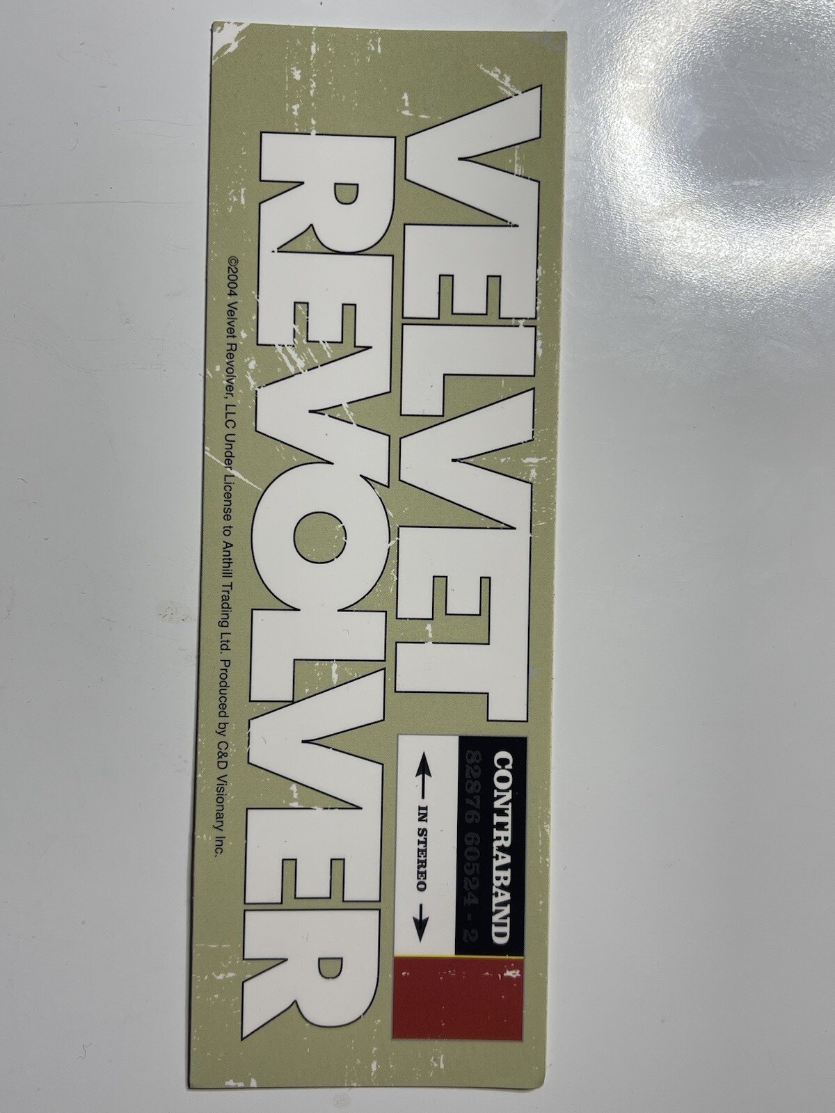 Velvet Revolver Vinyl Sticker: Licensed, New, Vintage 2004, Rare