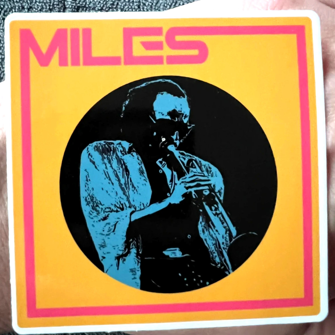MILES DAVIS Sticker *NEW** Measures 3" x 3"