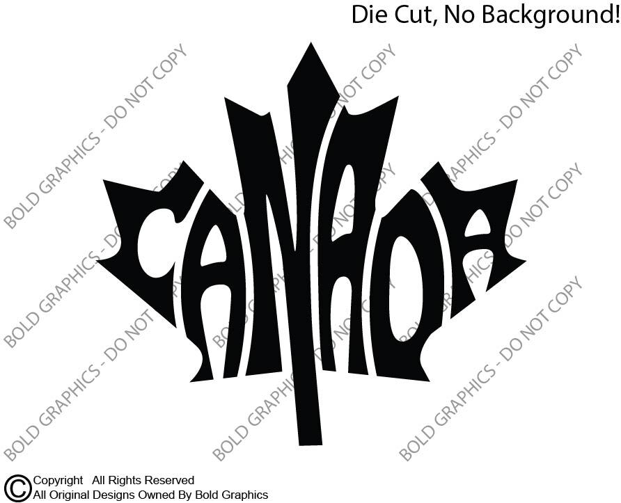 Canada Maple Leaf Decal Vinyl Sticker Tree Canadian Word Art Shape