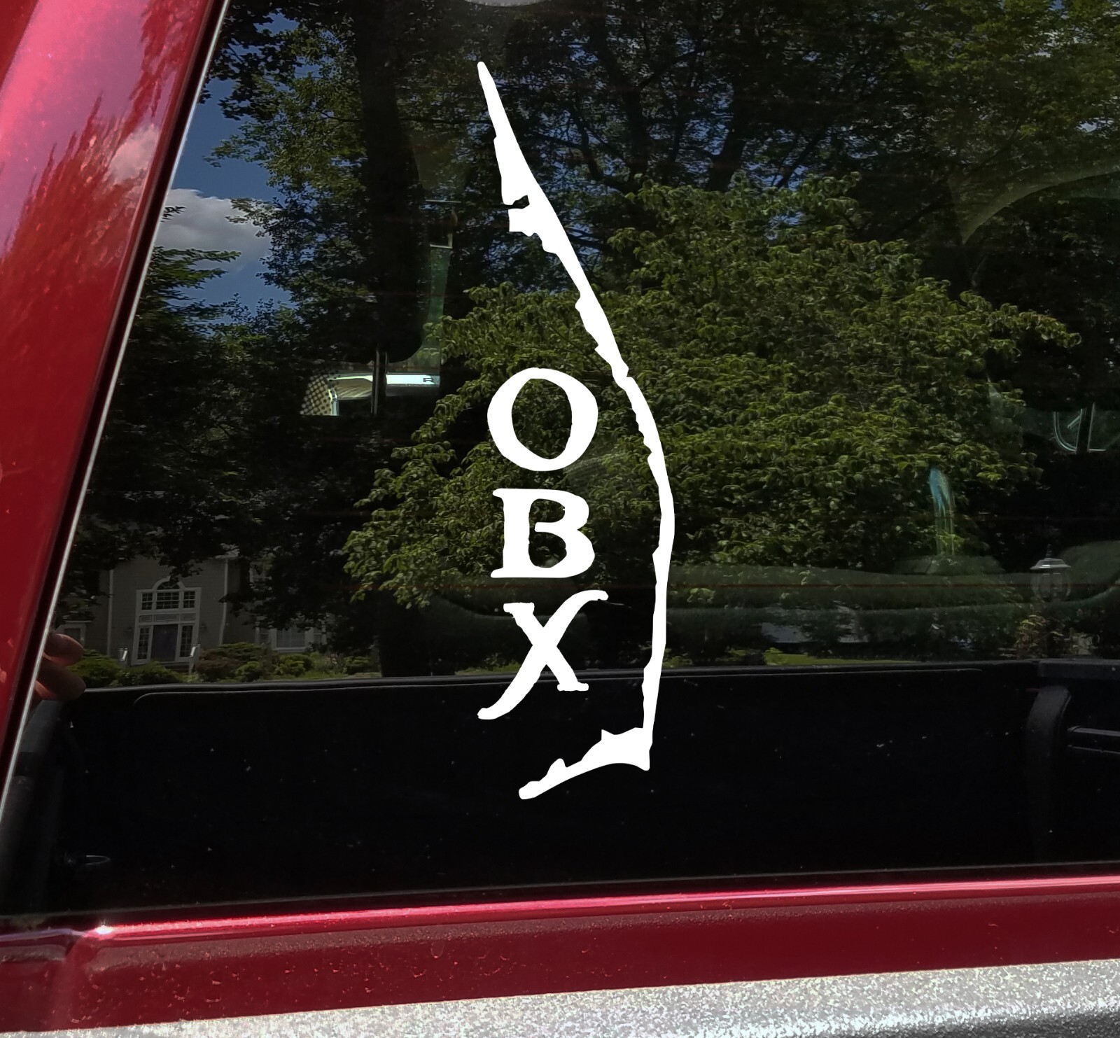 Outer Banks OBX Map Vinyl Decal V2 – Duck Corolla Hatteras NC – Die Cut Sticker