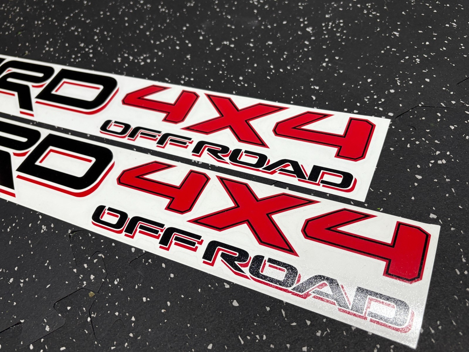 2x TRD 4×4 Off Road Vinyl Decal Black & Red fits Tacoma 4Runner Tundra (Outdoor)