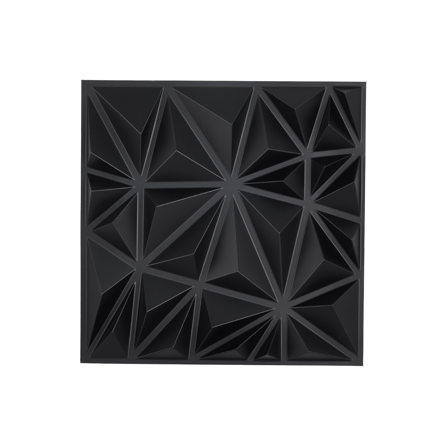 3D Wall Panels 33-Pack 11.81 x 11.81" PVC 32 Sq.Ft Coverage Diamond Matte Black