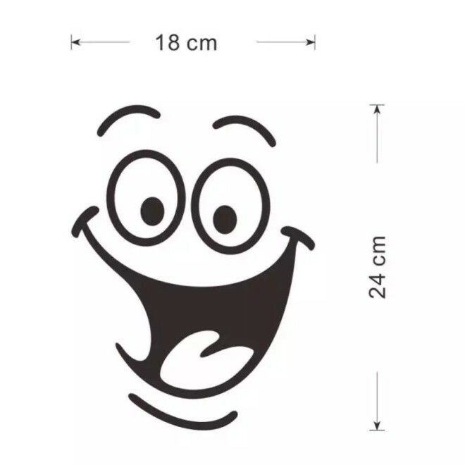 Funny Smile Bathroom Wall Stickers Toilet Home Decoration Waterproof Wall Decals