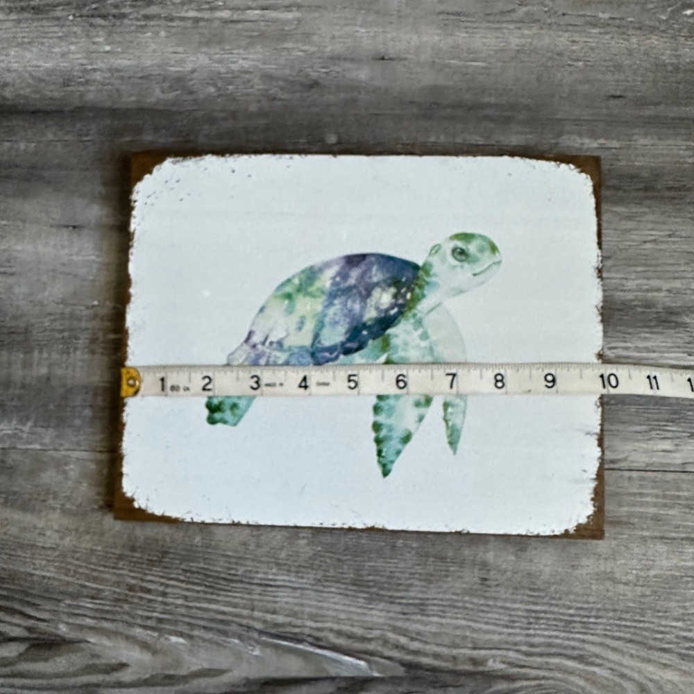 Sea Turtle Wall Art Decor – Green and Blue