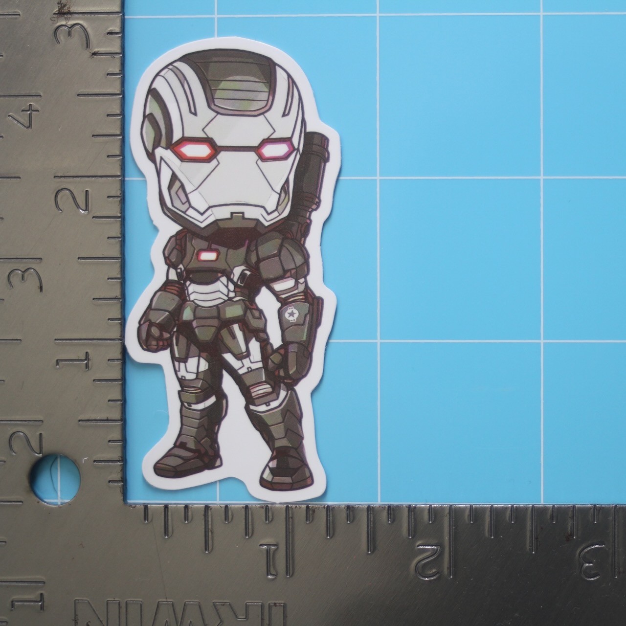 Marvel Universe Sticker (WAR MACHINE) MCU Superheroes, Gloss PVC Decal