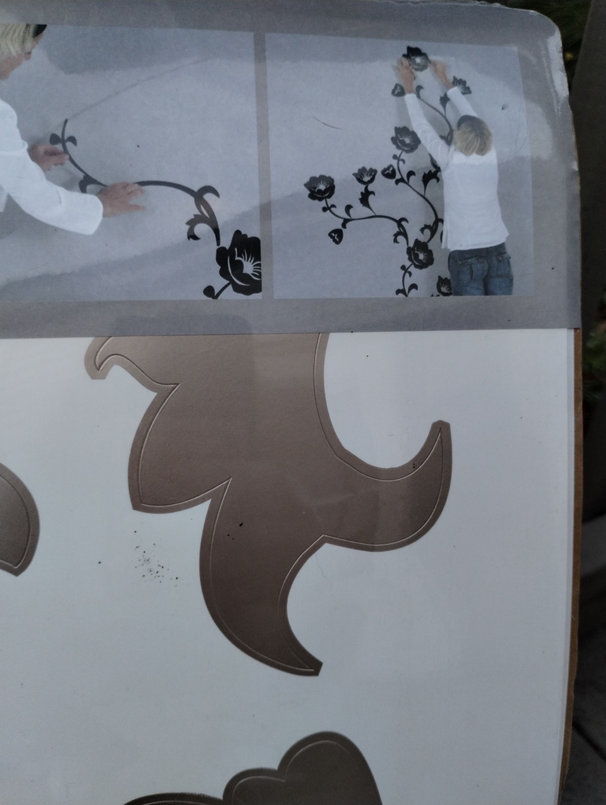 IKEA Slatthult Kalou Wall Stickers 001.200.07 Gold Tone Flowers 2006 New In Pack