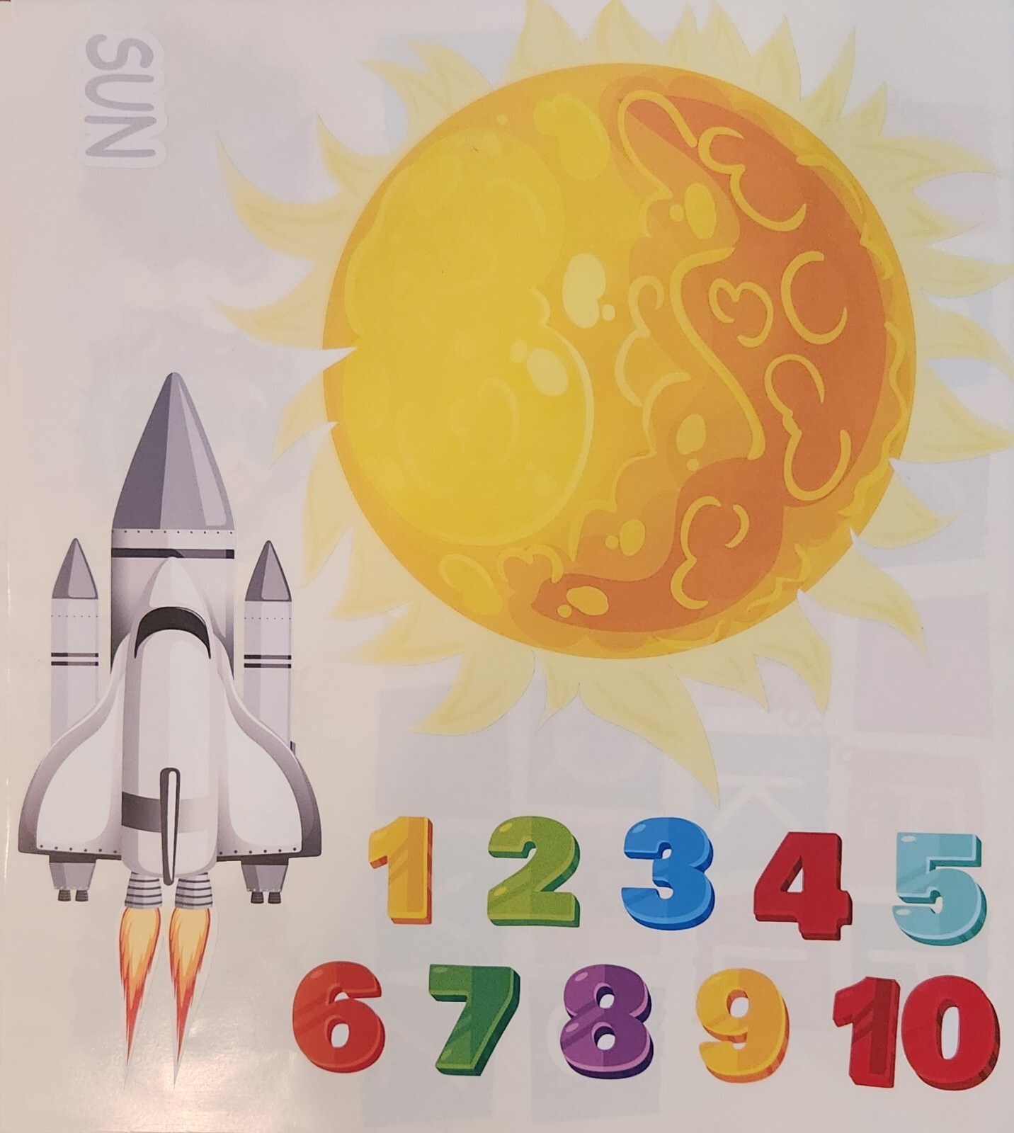 Space Wall Sticker, Planet Solar System, 4 3D Space Mouse ABC 123 Wall Stickers