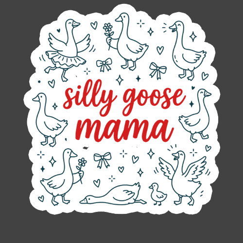 Goose Sticker Vinyl Decal Silly Goose Mama Funny Bird Mom Farm Gift