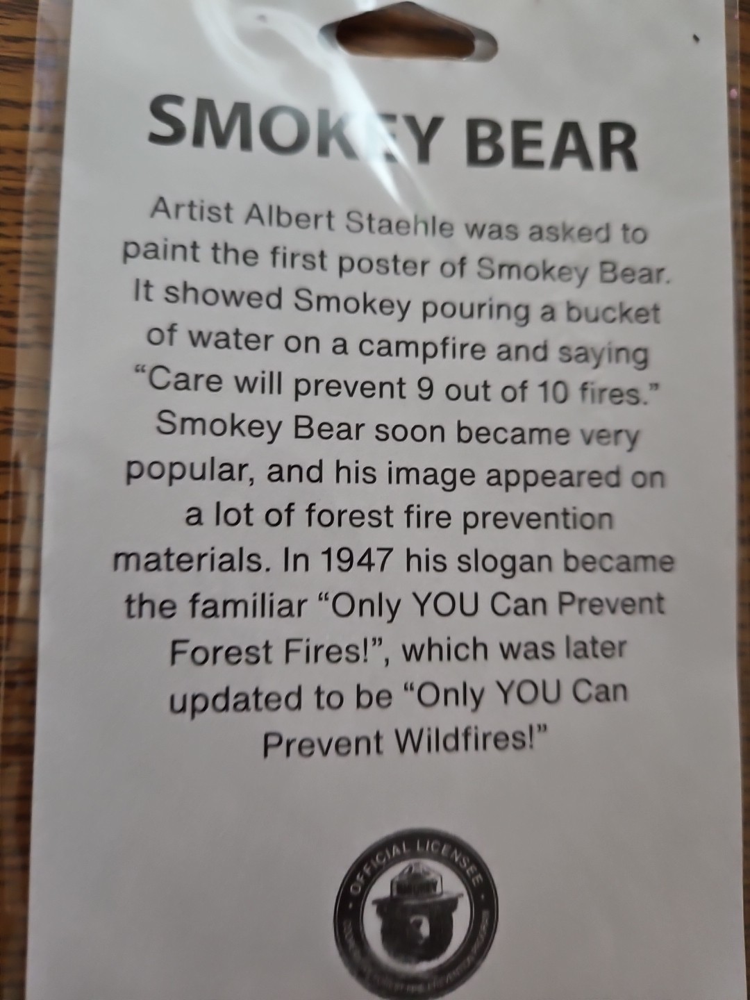 Impact Photo Graphics Smokey Bear Stickers New Puffy